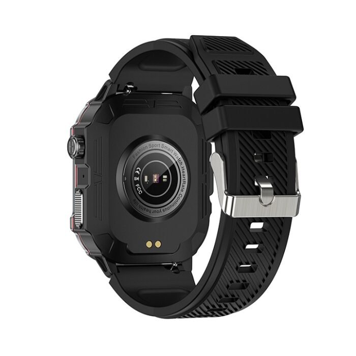 C30 Pro Sport Smart Watch – Metal Stripe Belt | Smooth & Rough Design - Image 4