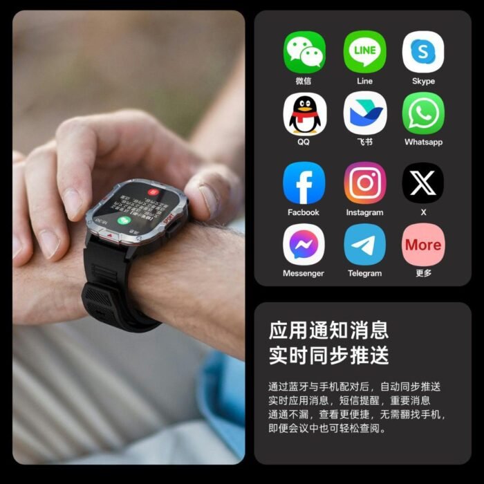 C30 Pro Sport Smart Watch – Metal Stripe Belt | Smooth & Rough Design - Image 6