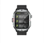 C30 Pro Sport Smart Watch – Metal Stripe Belt | Smooth & Rough Design - Image 3