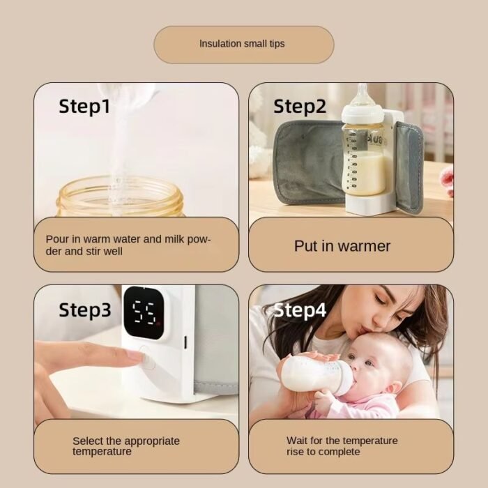 Portable USB Baby Milk Warmer Rechargeable Baby Milk Warmer - Image 7